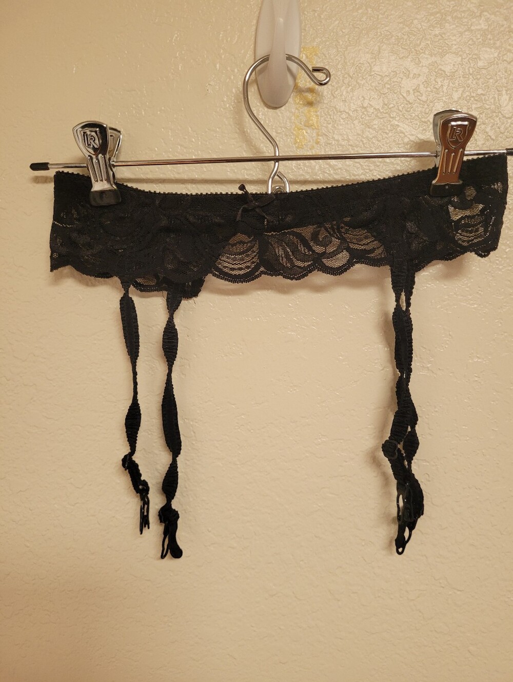 Vintage Gold Label Victoria's Secret Black Lace Garter Belt